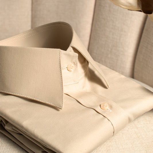 Almendra Suave - Camisa Cuello Alto - ¡Nuevo color!