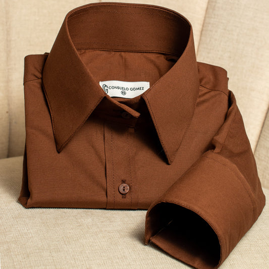 Cacao - Camisa Cuello Alto - ¡Nueva favorita!