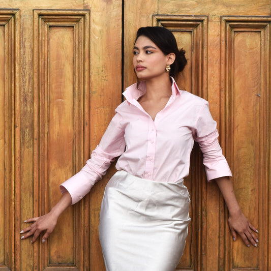 Rosada Aura - Camisa Cuello Alto