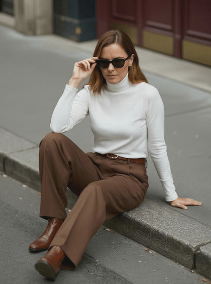 ¡Nuevo! Pantalón Altiva corte recto. (Café)